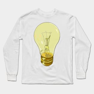 Yellow Lightbulb Long Sleeve T-Shirt